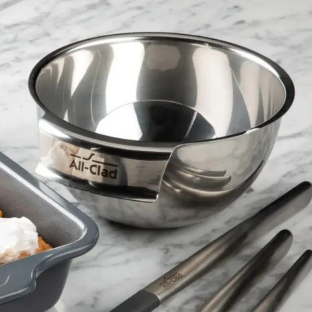 NWT All-Clad METAL Stainless Steel 1.5 Qt Mixing Bowl W/Handle